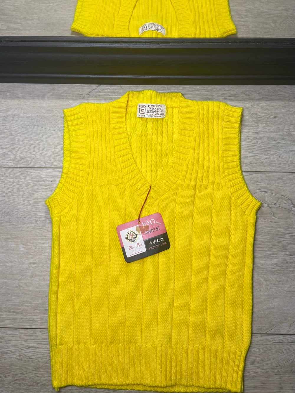 NWT Vintage 1980s Toddlers / Youth French Toast Cardigan Sweater Vest